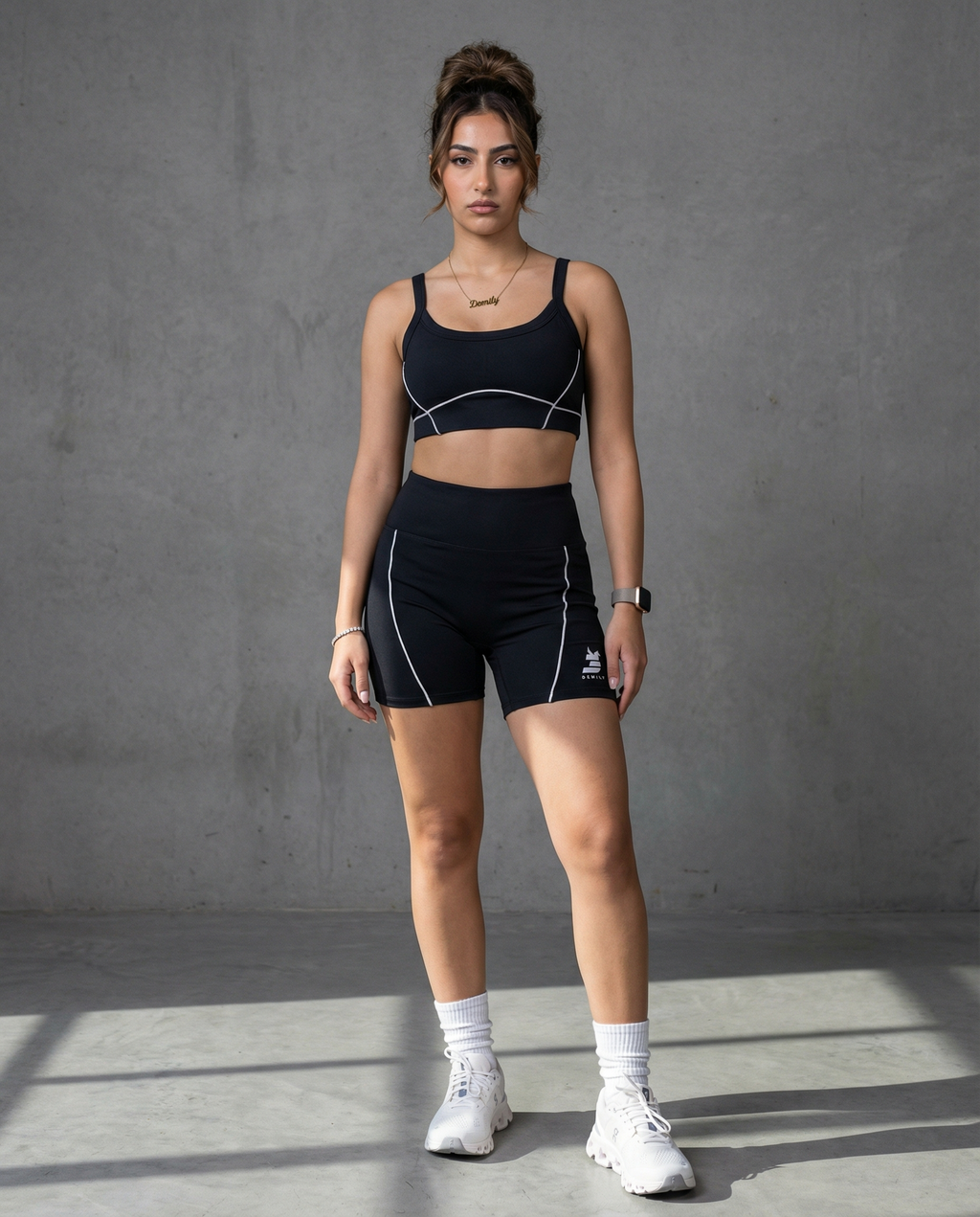 Demily Black & white trim ASCND shorts