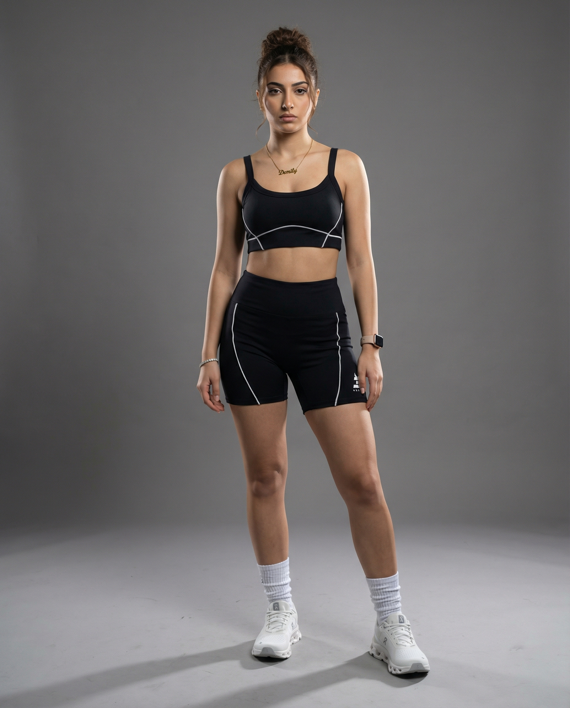 Demily Black & white trim ASCND shorts