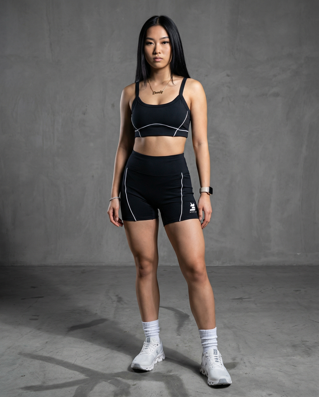 Demily Black & white trim ASCND shorts