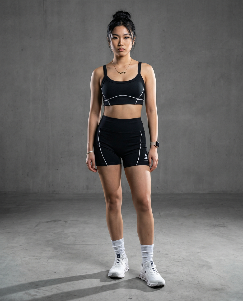 Demily Black & white trim ASCND shorts